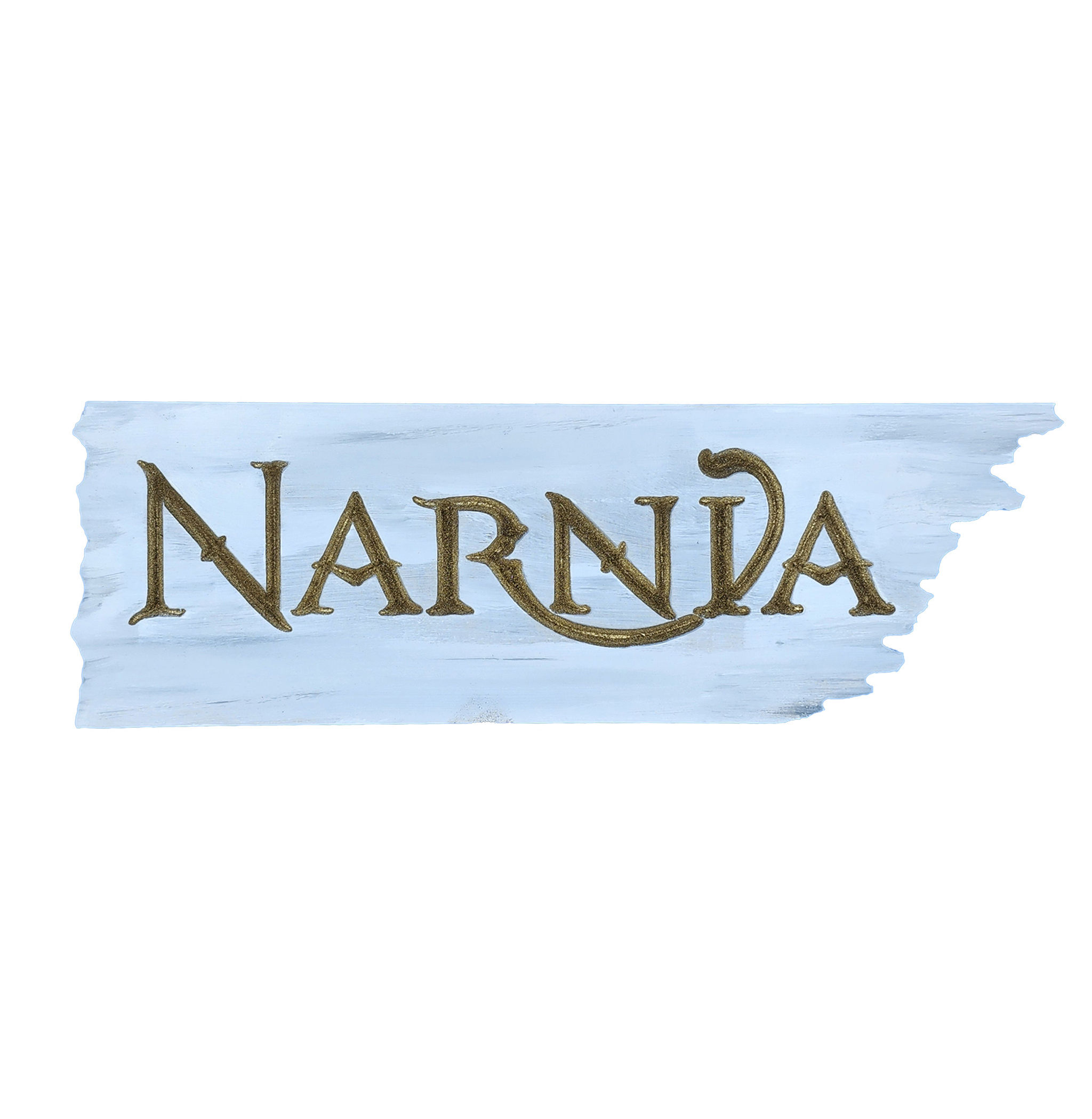 Carved Narnia Wood Sign