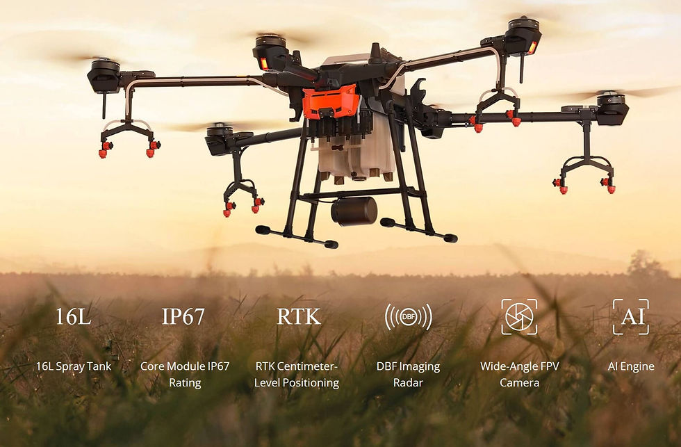 Thumbnail: DJI AGRAS T16 with 4 port charger
