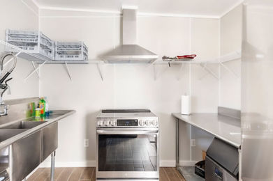 Kitchen at the Barn at Wildwind Retreat in Boone, North Carolina