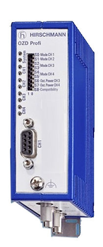 Hirschmann OZD PROFI 12M G11 Profibus Fiber Interface, 1 Electrical and 1 Multimode Fiber Port, 18 - 32 VDC Powered, 0 to 60