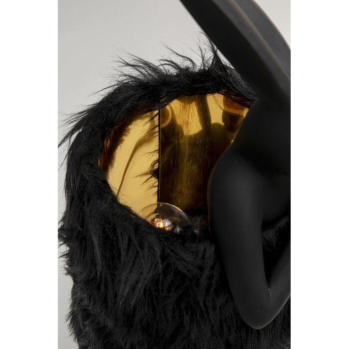 Miniature : Lampe à poser Animal Rabbit Fur noir/doré 50cm