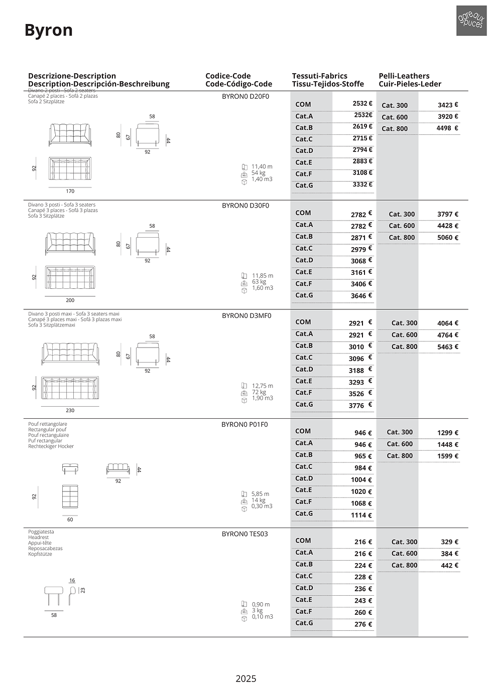 Miniature : Canapé "BYRON"