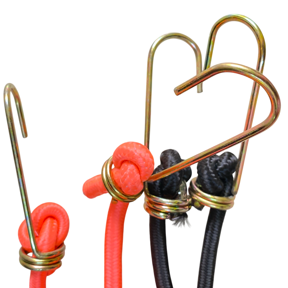 Thumbnail: multicolor Bungee Cords, Luggage Tying Rope with Hooks, Set of 2, 8 feet each