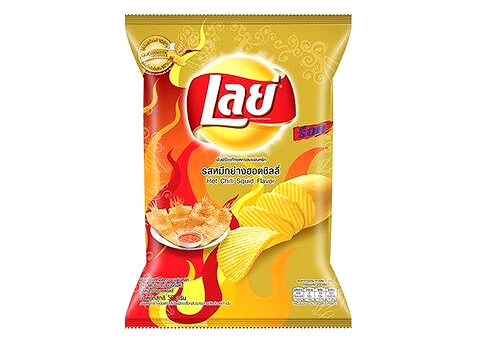 ภาพขนาดย่อ: Lay's Rock Ridged Potato Chips Hot Chilli Squid Flavor 48g.