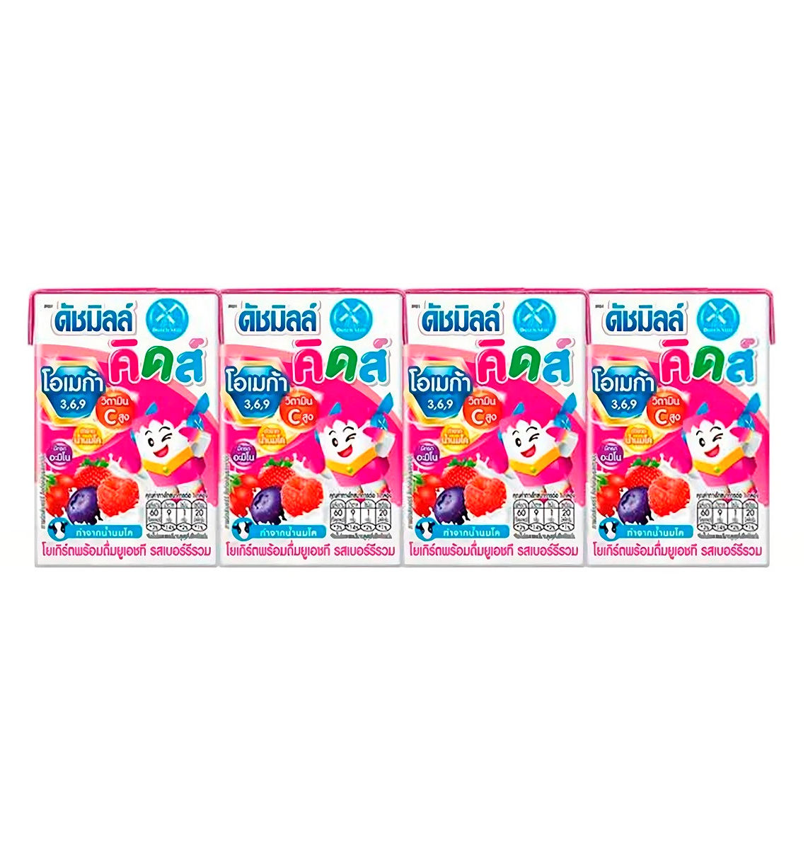 Dutch Mill Kids UHT Drinking Yoghurt Mixed Berry Flavour 90ml*4