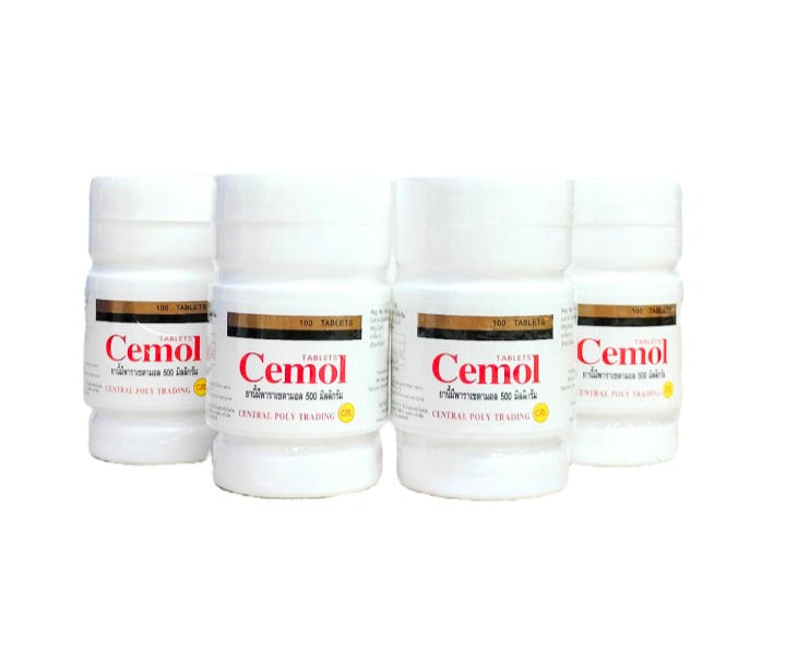 ภาพขนาดย่อ: Cemol Central Paracetamol 500mg. 100tablets.