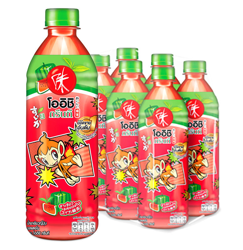 ภาพขนาดย่อ: Oishi Green Tea Japanese Green Tea Watermelon Flavour 500ml.