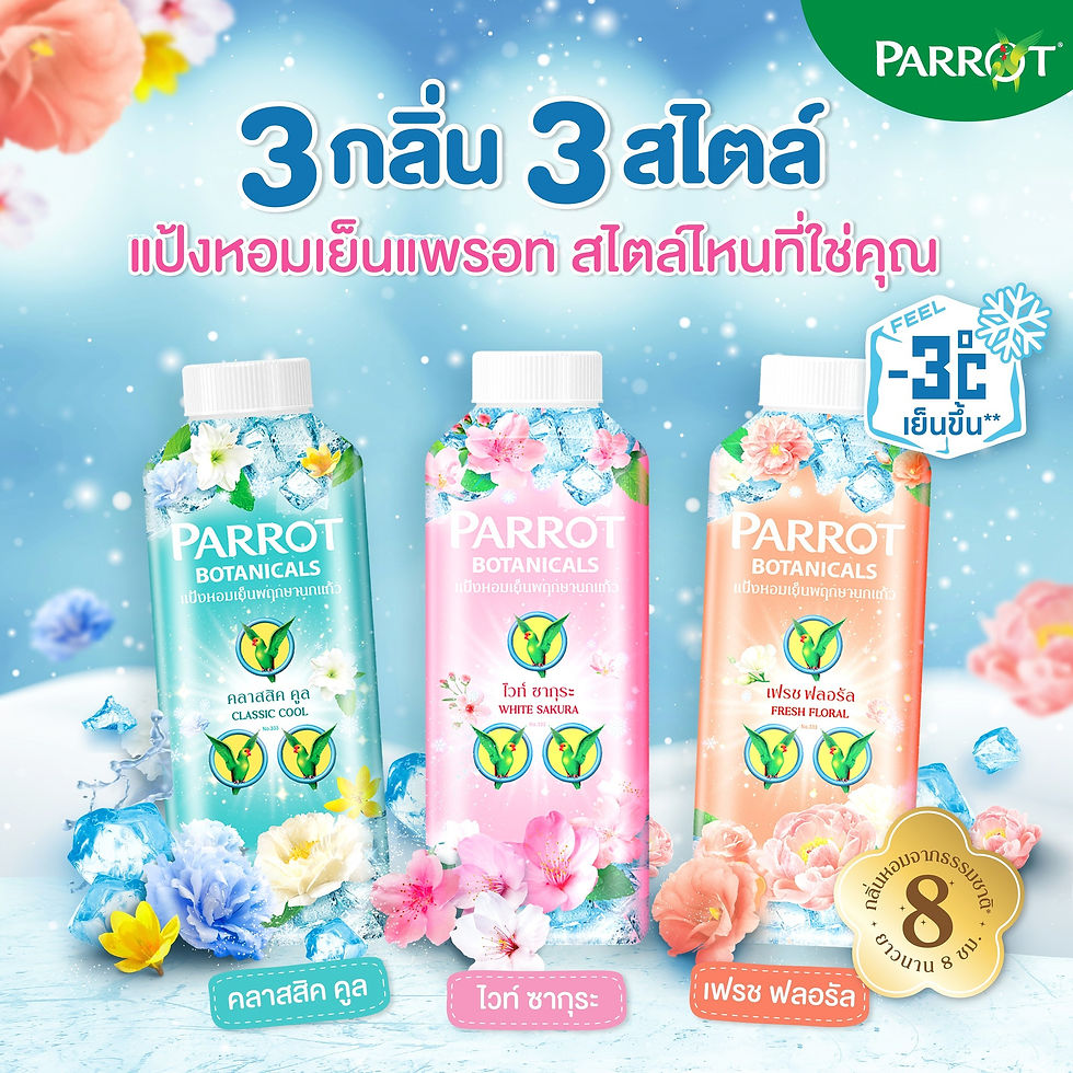 ภาพขนาดย่อ: Parrot Botanicals Perfume Cooling Powder Fresh Floral 260g.