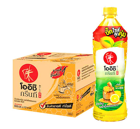 ภาพขนาดย่อ: Oishi Green Tea Japanese Green Tea with Honey Lemon 800ml.