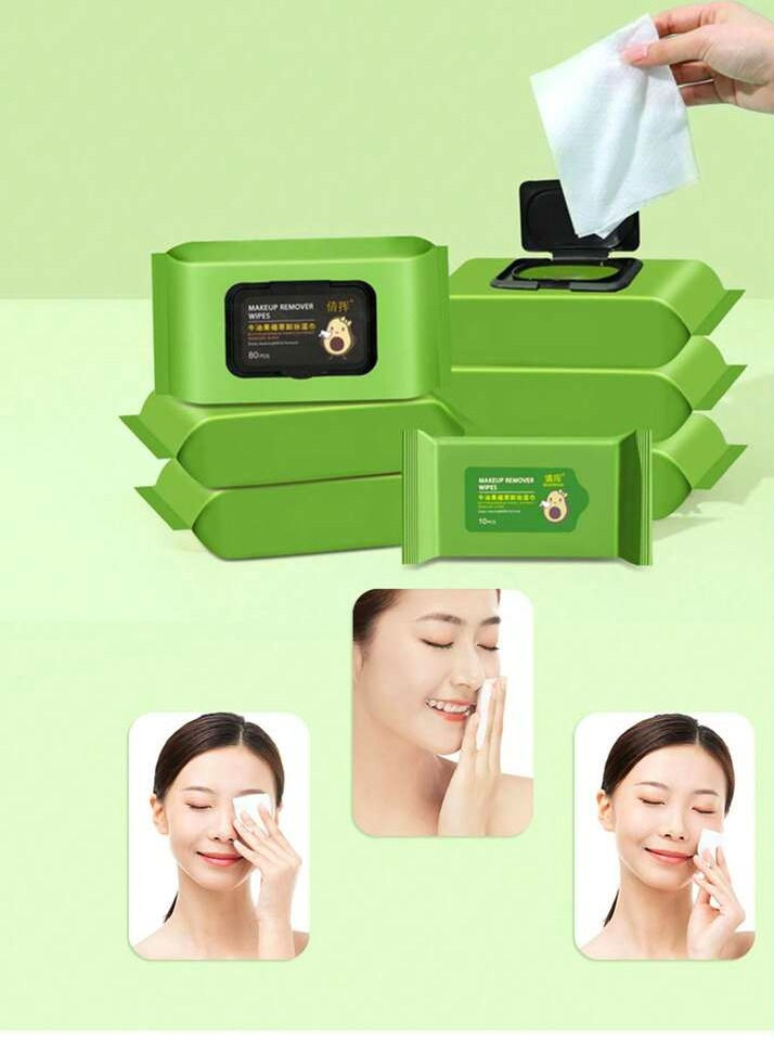 ภาพขนาดย่อ: Lady Luck Avocado Series Cleansing Face Makeup Remover Wet Wipes 60pcs.