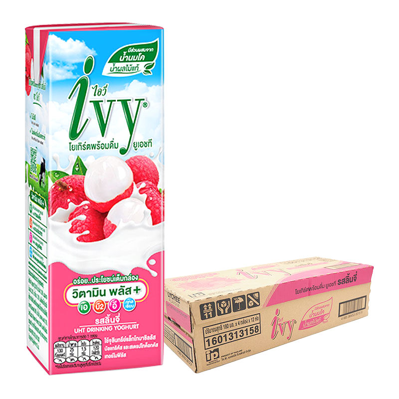 ภาพขนาดย่อ: Ivy UHT Drinking Yoghurt Lygee Flavour 180ml.