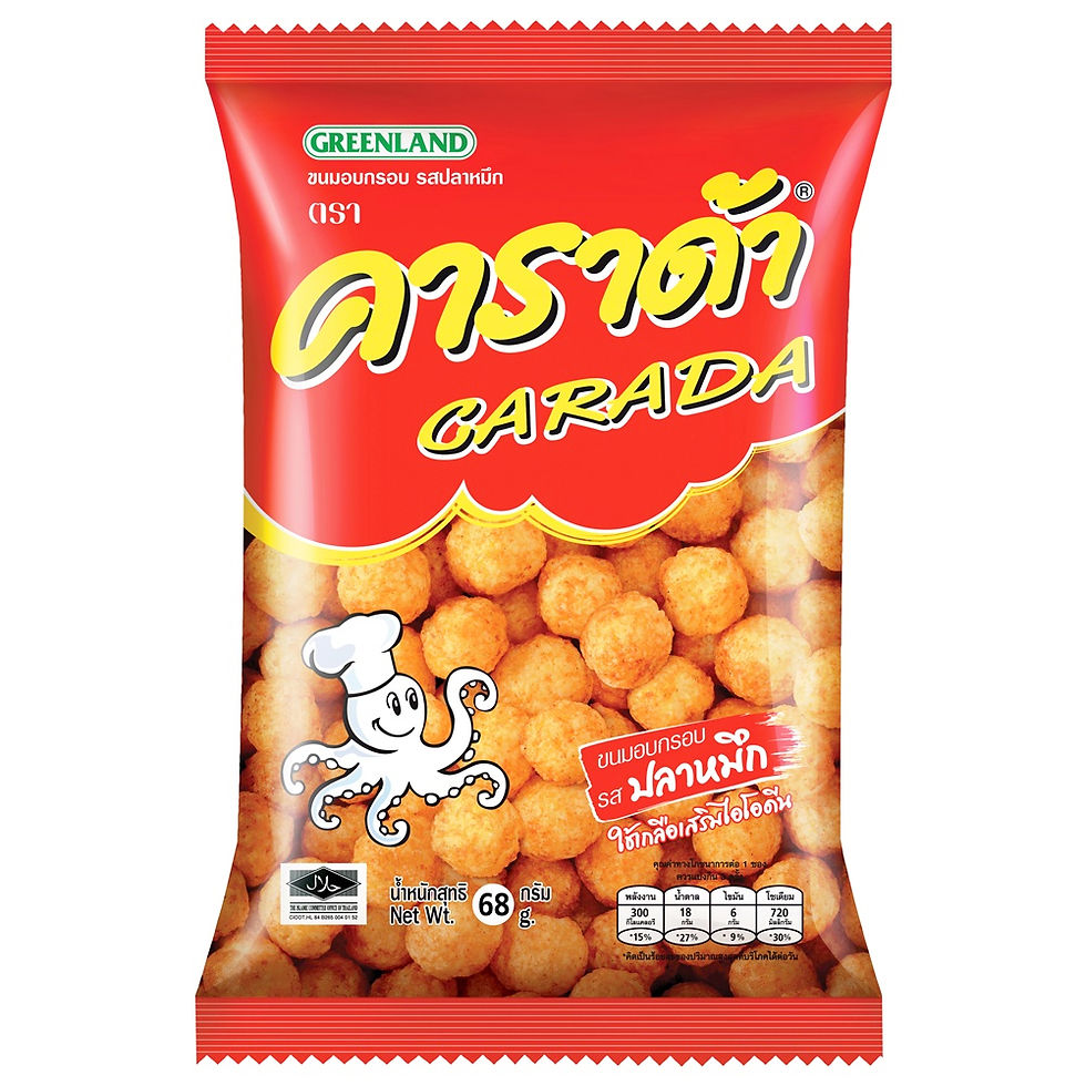 ภาพขนาดย่อ: Carada Rice Ball Squid Flavored 62g.