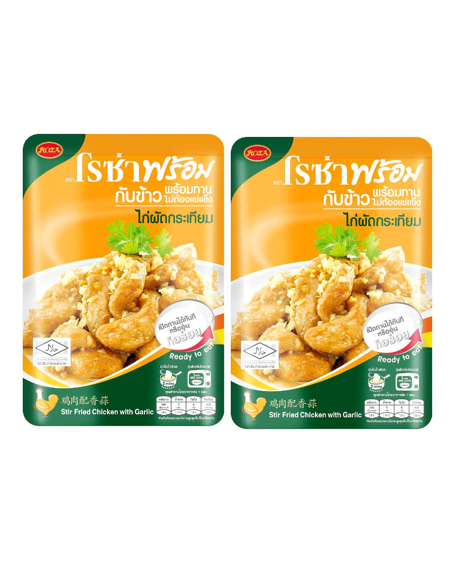 ภาพขนาดย่อ: Roza Prompt Ready to Eat Stir Fried Chicken with Garlic 90g.