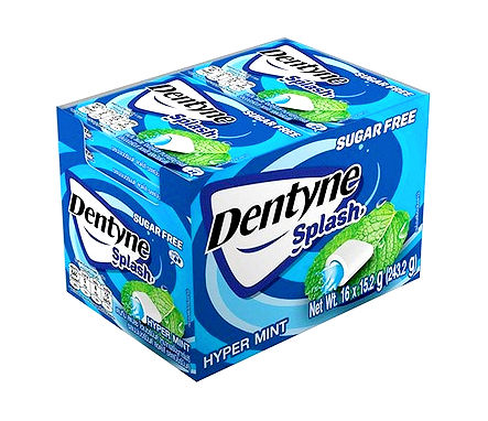 ภาพขนาดย่อ: Dentyne Splash Hyper Mint (Sugar Free Chewing Gum) 15.2g.