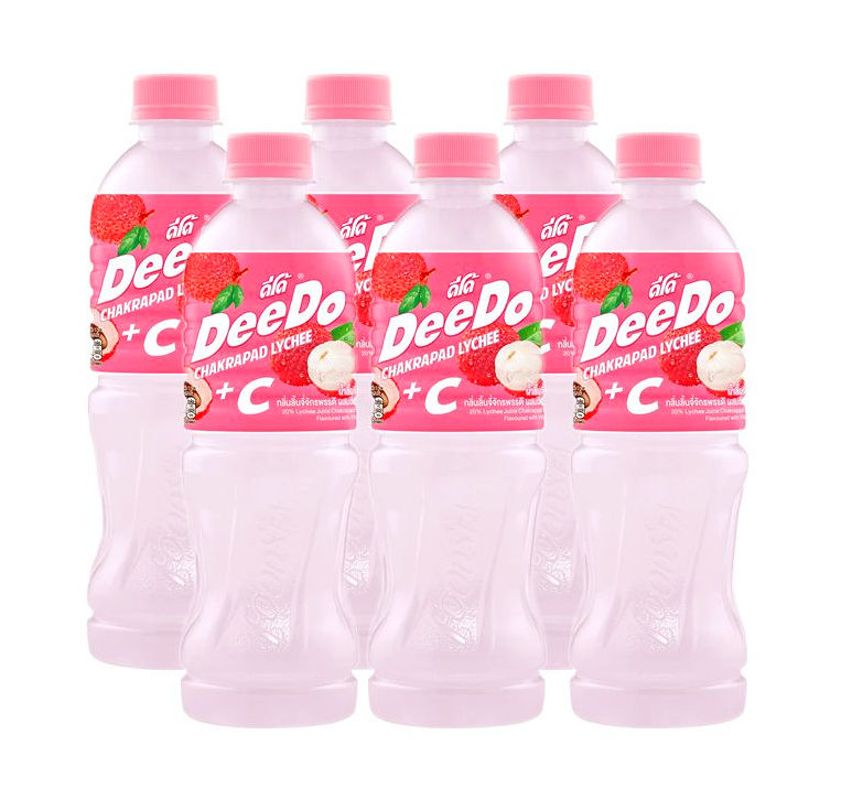 ภาพขนาดย่อ: DeeDo 20% Lychee Juice Chakrapad Lychee Flavoured with Vitamin C 450ml.