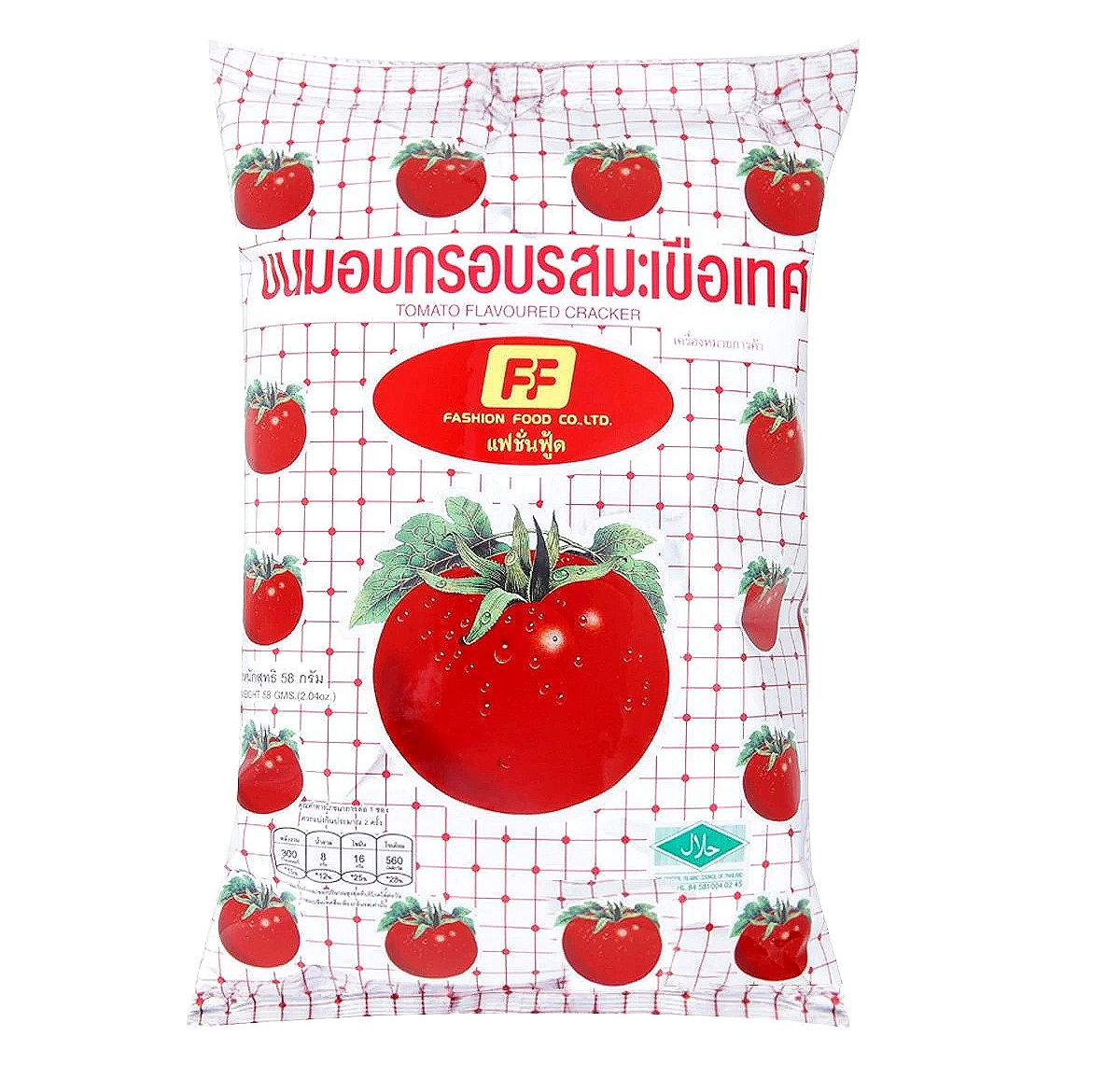FF Snack Tomato Flavoured Cracker 58g.