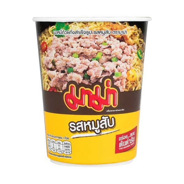 Thumbnail: Mama Instant Cup Noodles Minced Pork Flavour 60g.