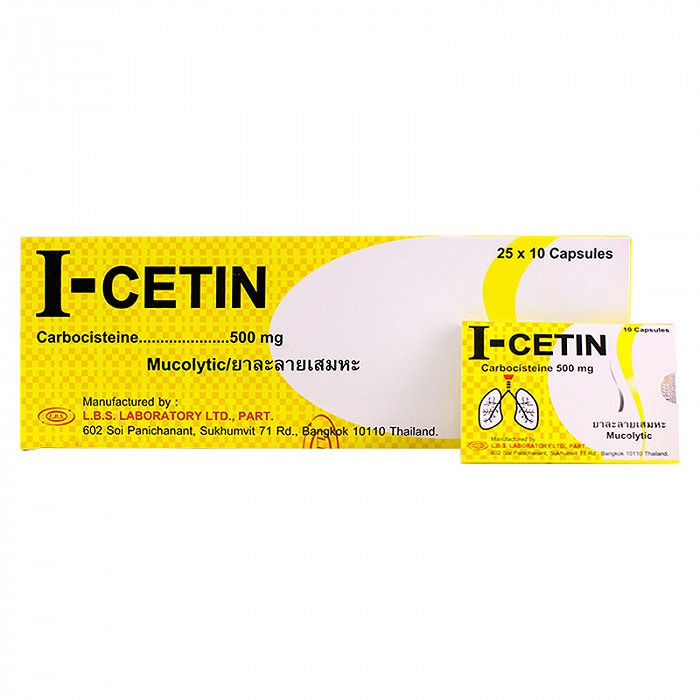 ภาพขนาดย่อ: I-Cetin Mucolytic 10capsules.