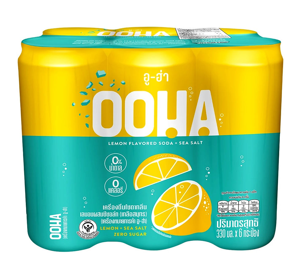 ภาพขนาดย่อ: OOHA Lemon Flavored Soda + Sea Salt 330ml.