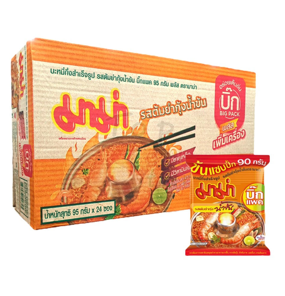 ภาพขนาดย่อ: Mama Instant Noodles Creamy Tom Yum Kung Flavour Big Pack 95g*24
