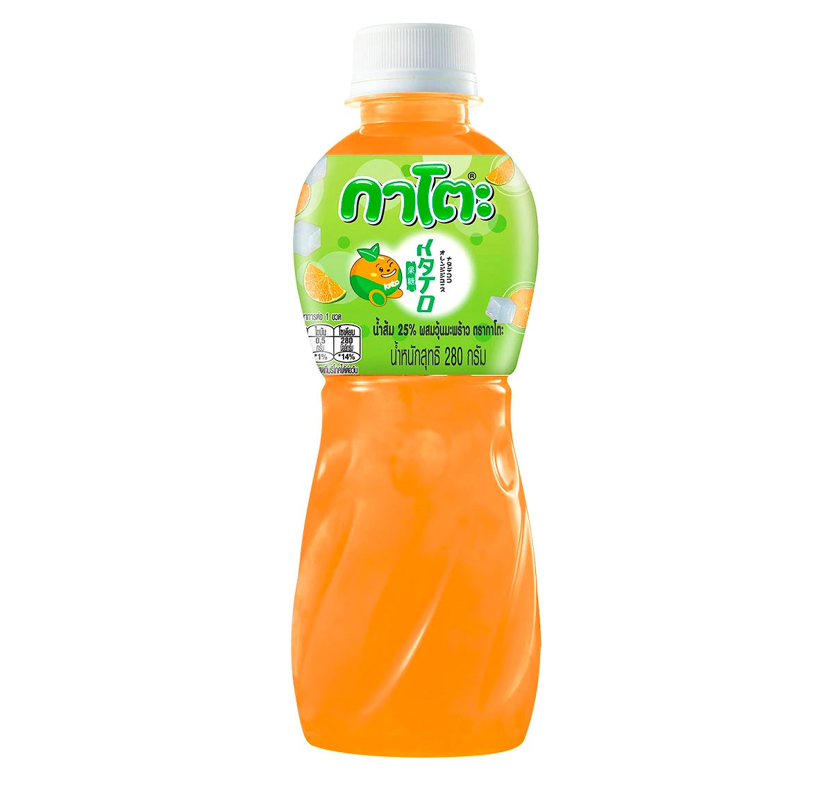 Kato 25% Orange Juice with Nata de Coco 320g.