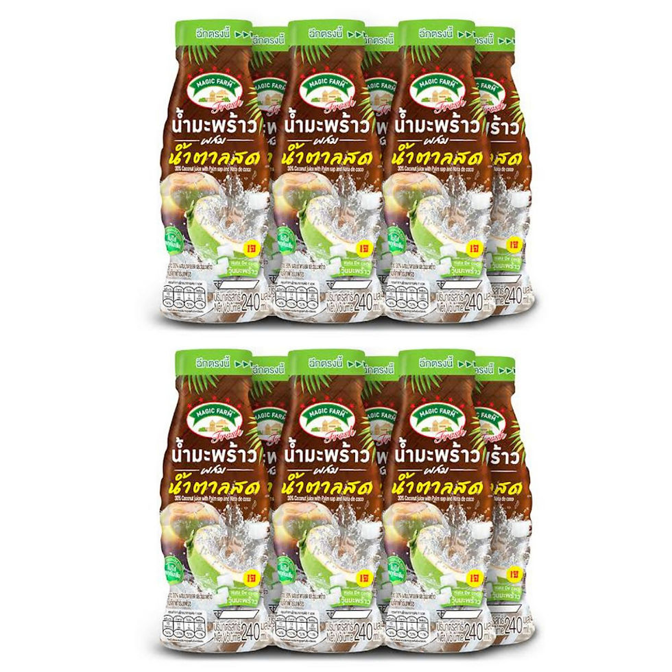 ภาพขนาดย่อ: Magic Farm Fresh 30% Coconut Juice with Palm sap and Nata de coco 240ml.