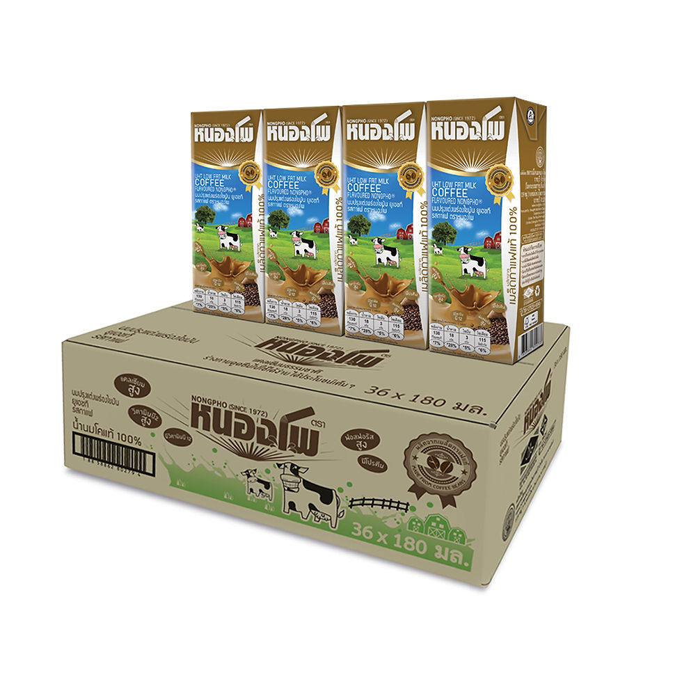 ภาพขนาดย่อ: NongPho UHT Low Fat Milk Coffee Flavoured 225ml.