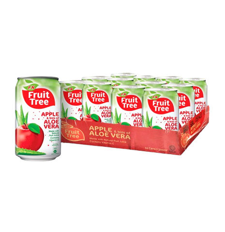 ภาพขนาดย่อ: F&N Fruit Tree Apple & Bits of Aloe Vera (Can) 300ml.