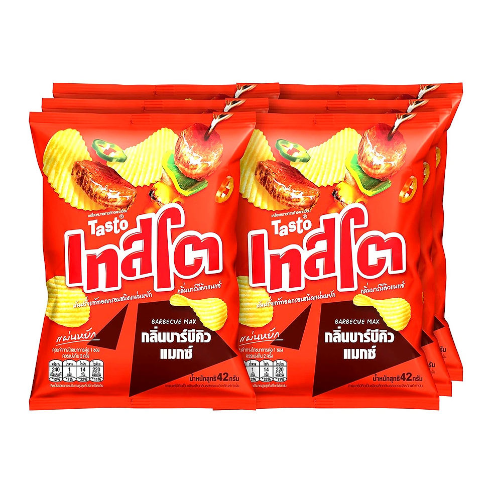 Thumbnail: Tasto Barbecue Max Flavored Potato Chips Ridge Cut 42g.