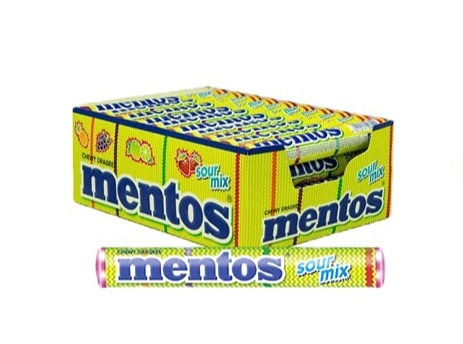 ภาพขนาดย่อ: Mentos Sour Mixed Flavoured Candy 37g.