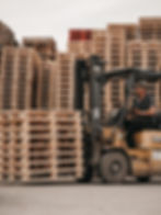CP2 pallets for sale, Forklift lifting up pallets