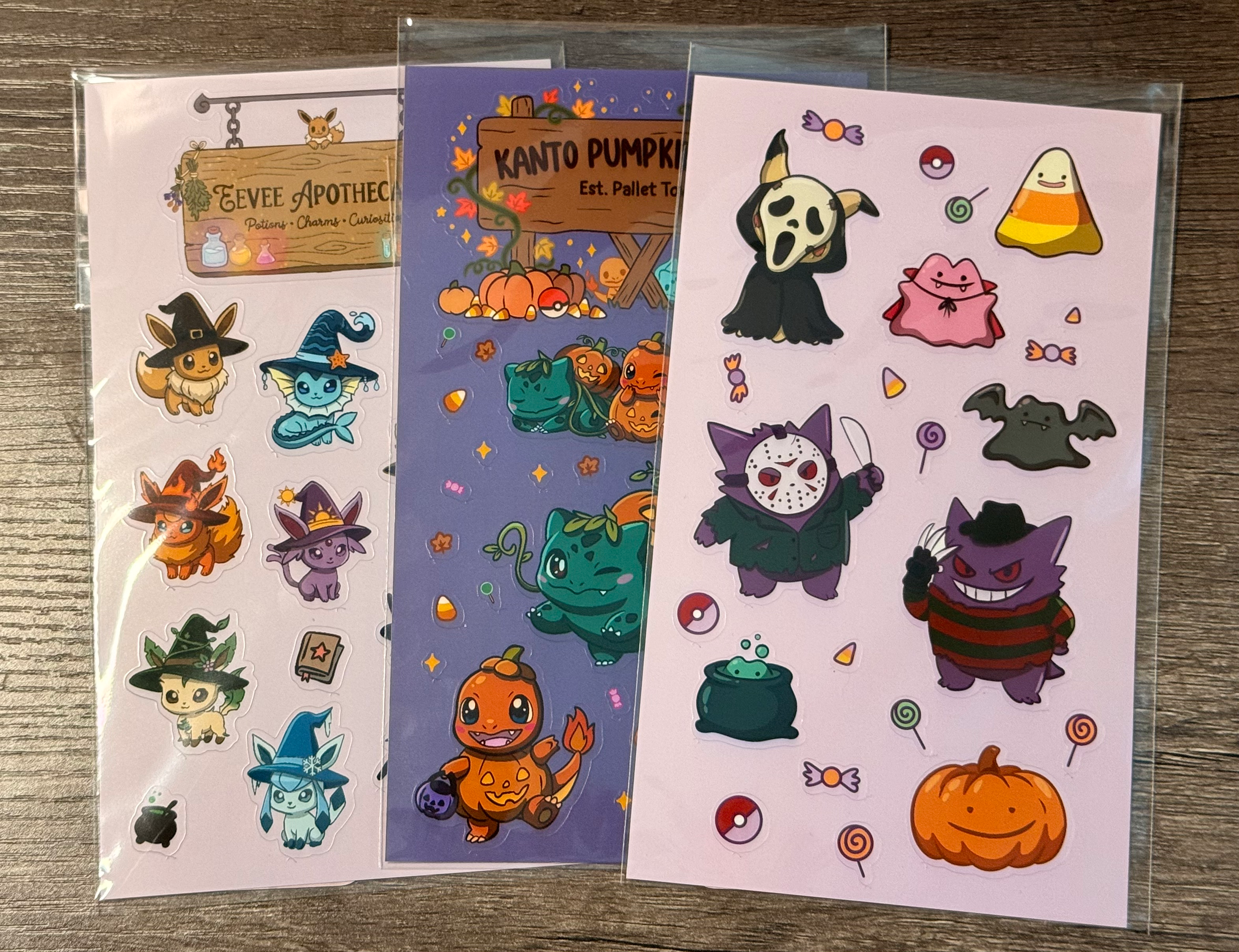 Spooky Poké Sticker Sheets