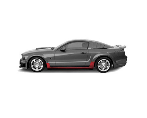 ROUSH 2005-2009 Mustang 4.0L/4.6L Unpainted Side Skirt Kit
