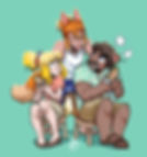 The completed second animal crossing gijinka piece, illustrated by Jessie Chang