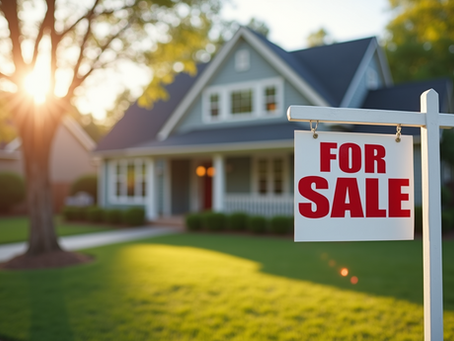 House with for sale sign