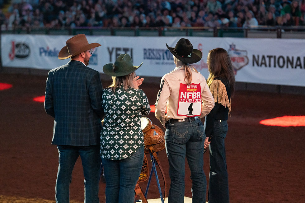 Rylee George winning the National Finals Breakaway Roping Average Champion