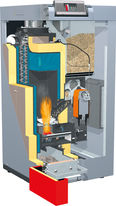 Inside a Froling biomass boiler