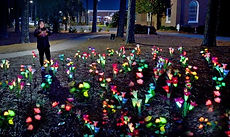 Illuminated Holiday Garden Honors Educators