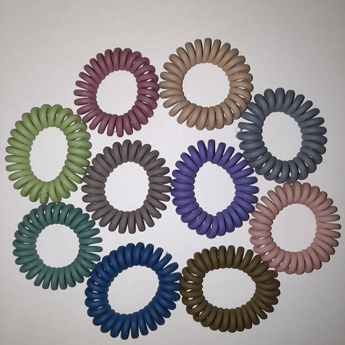 Matte Coil Hair Bands 10 pack Perfectly Gifted LLC