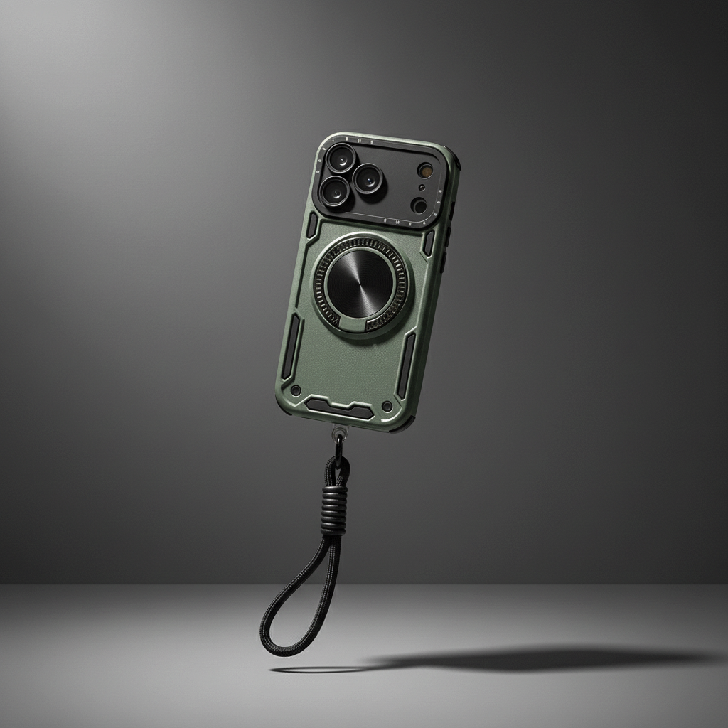 360° Rotating Magnetic Phone Case with Strap for iPhone