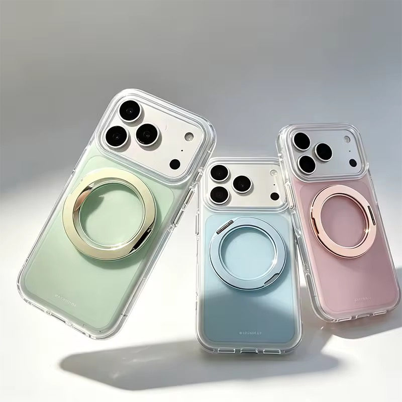 Frosted pastel 360° stand case