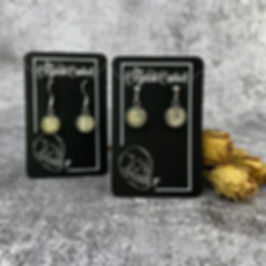 Preserved Panther Chameleon Round Earrings