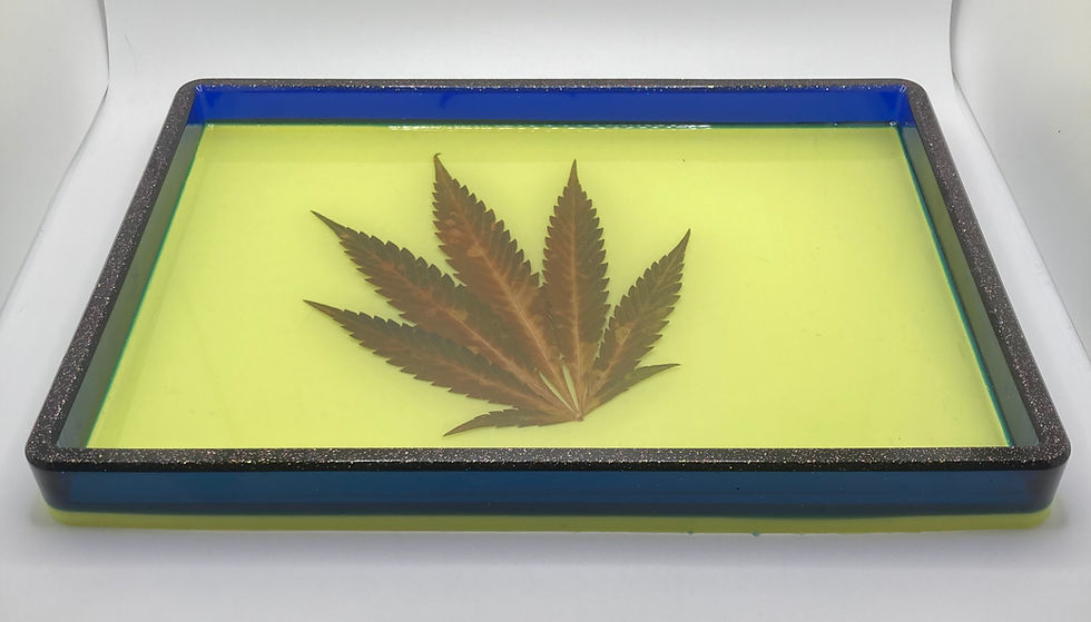 Thumbnail: Blue and Yellow Leaf Rolling Tray
