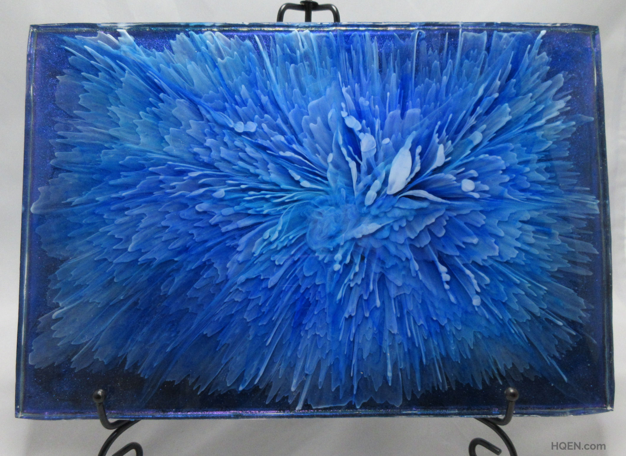 Blue Bloom Flat Serving Tray or Wall Art
