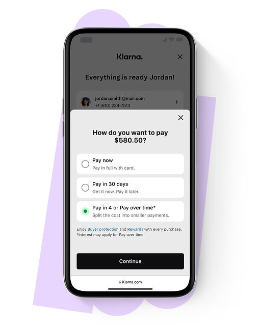 Klarna Payment plans to help you pay off some of those large services