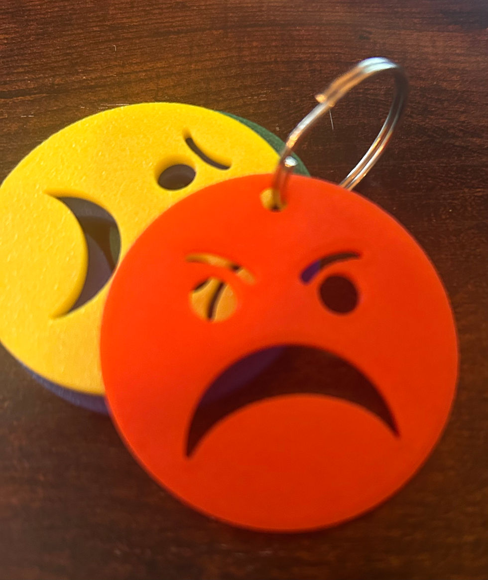 Thumbnail: 🌈 Zones of Regulation Communication Aid Keyring – 3D Printed