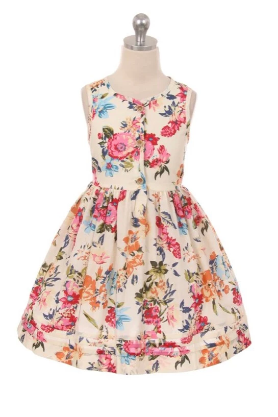 bold floral dress