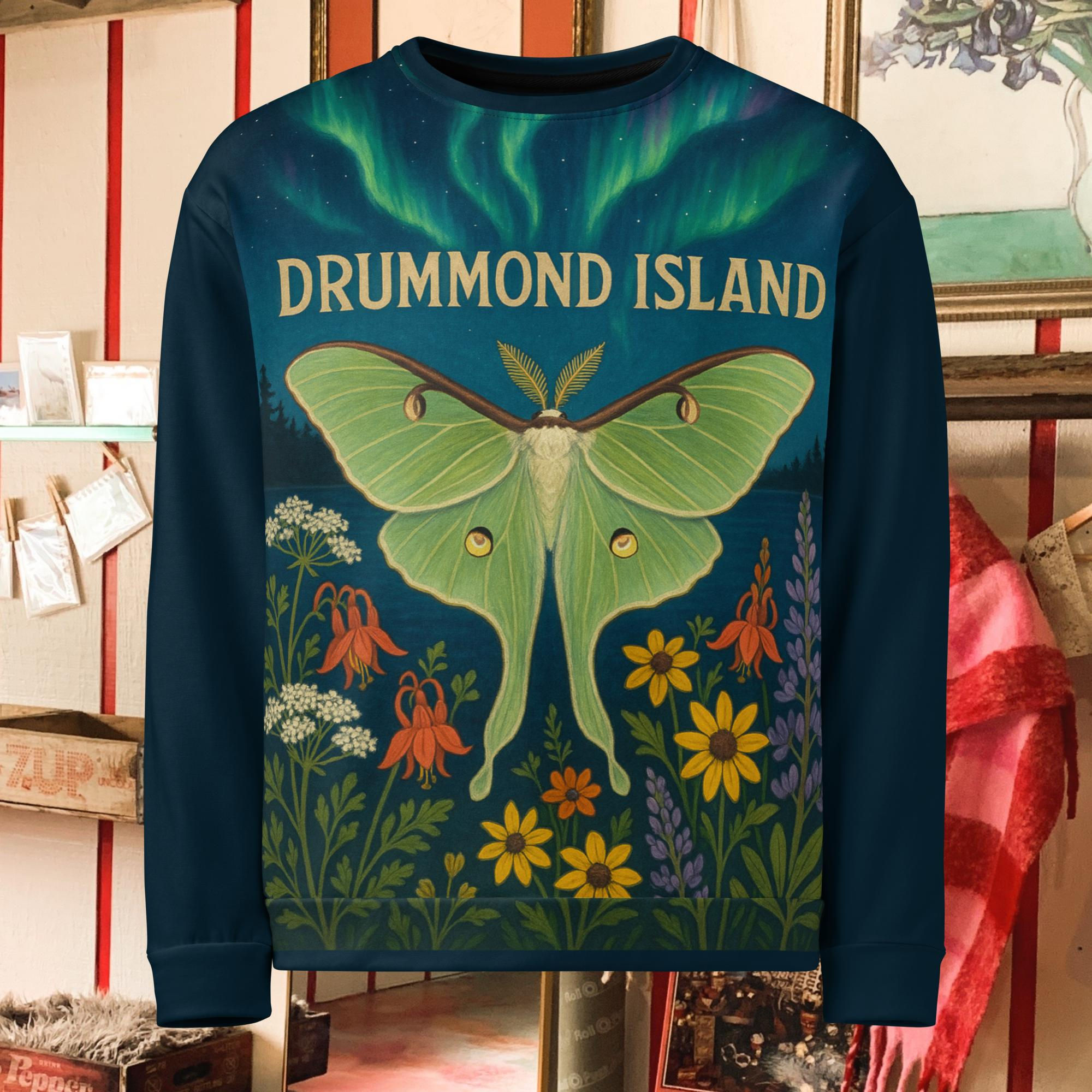 Unisex Drummond Island Luna Moth Sweatshirt