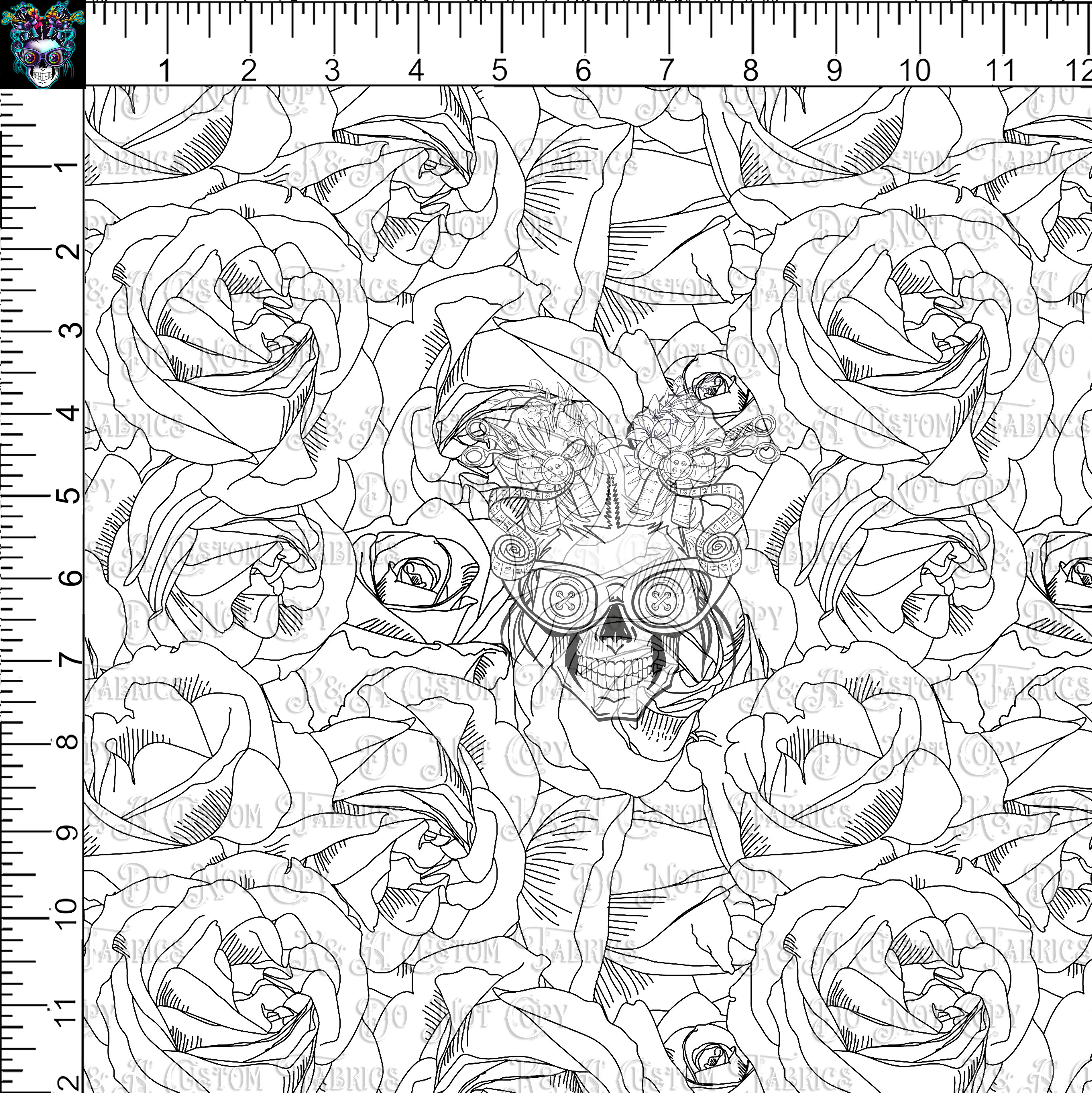 B&W Rose Sketch