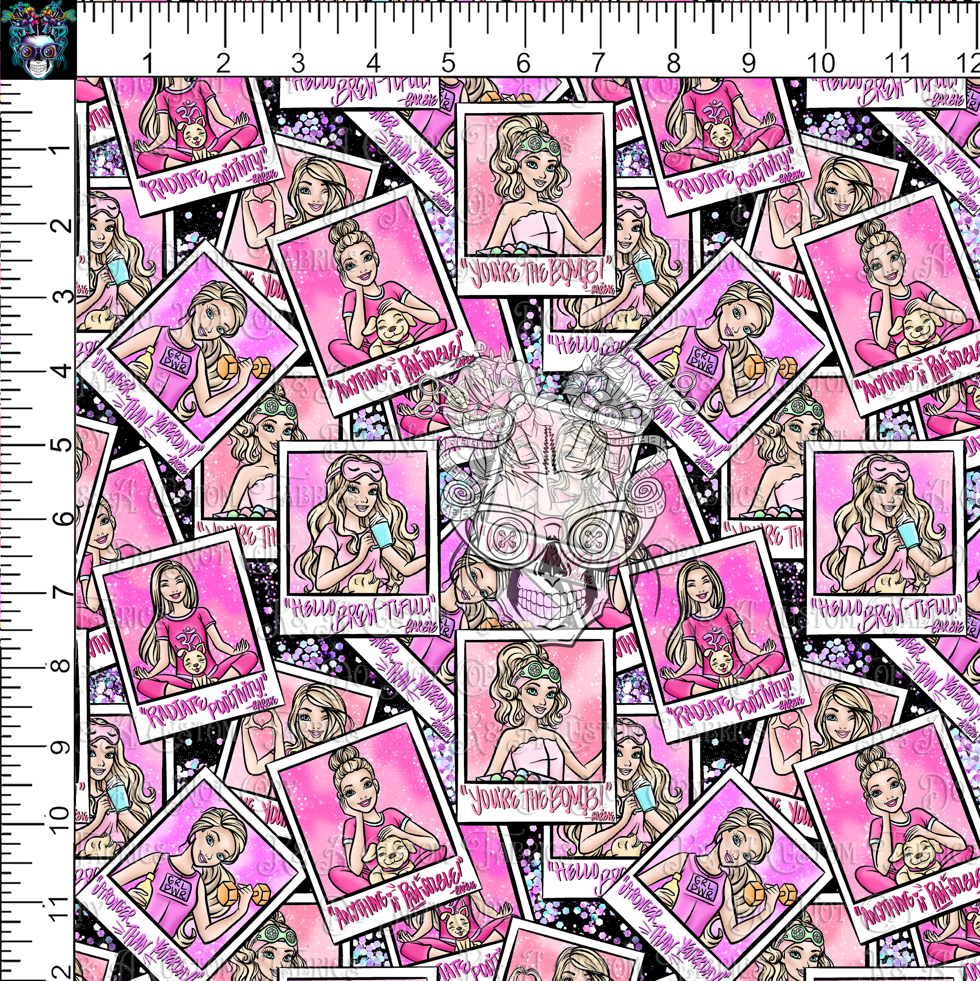 Pink Barb Stacked Polaroids